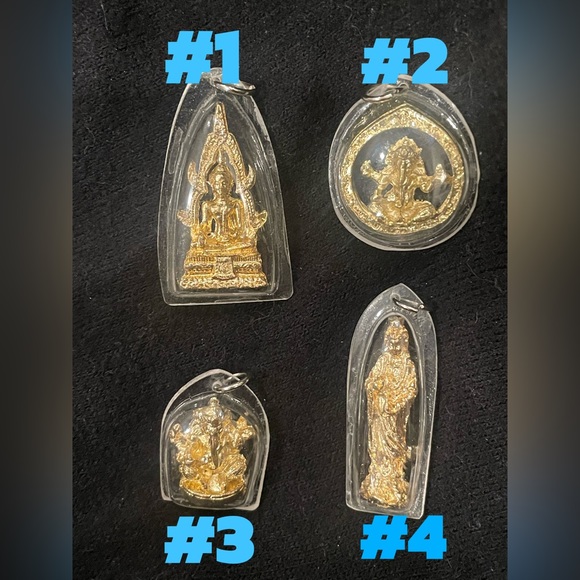 Thai Amulets in Protective Casing Gold plated over silver - Picture 2 of 6